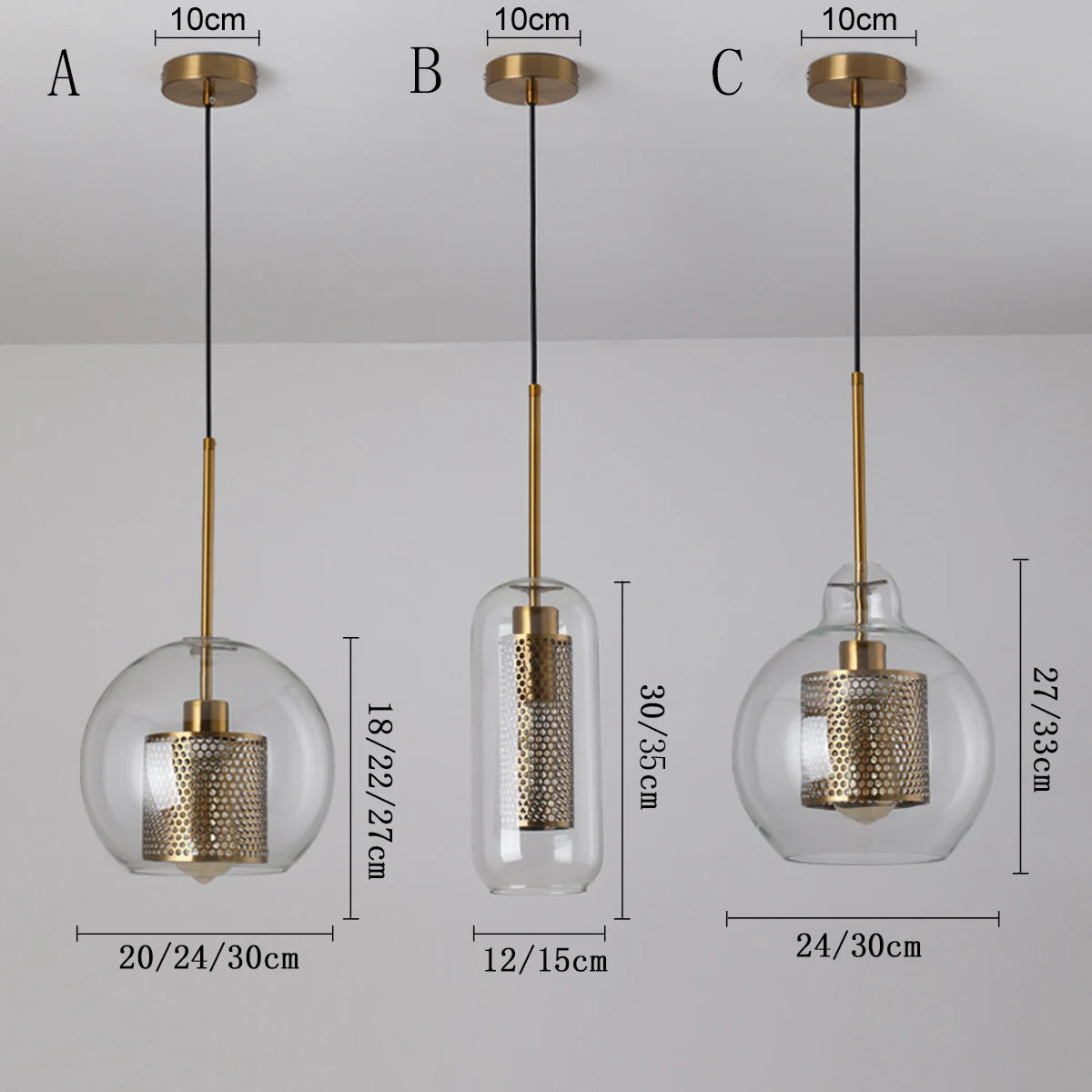 Loft Modern Pendant Light Glass Ball Hanging Lamp Kitchen Light Fixture Dining Hanglamp Living Room Luminaire