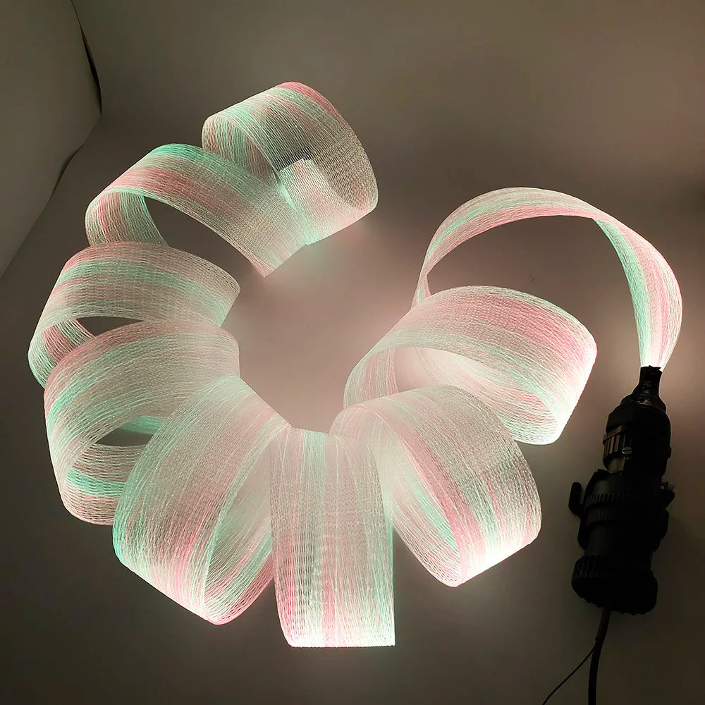 Waterproof LED Fiber Optic Mesh Light - RGB Starry Glow Fabric for Garden & Trees