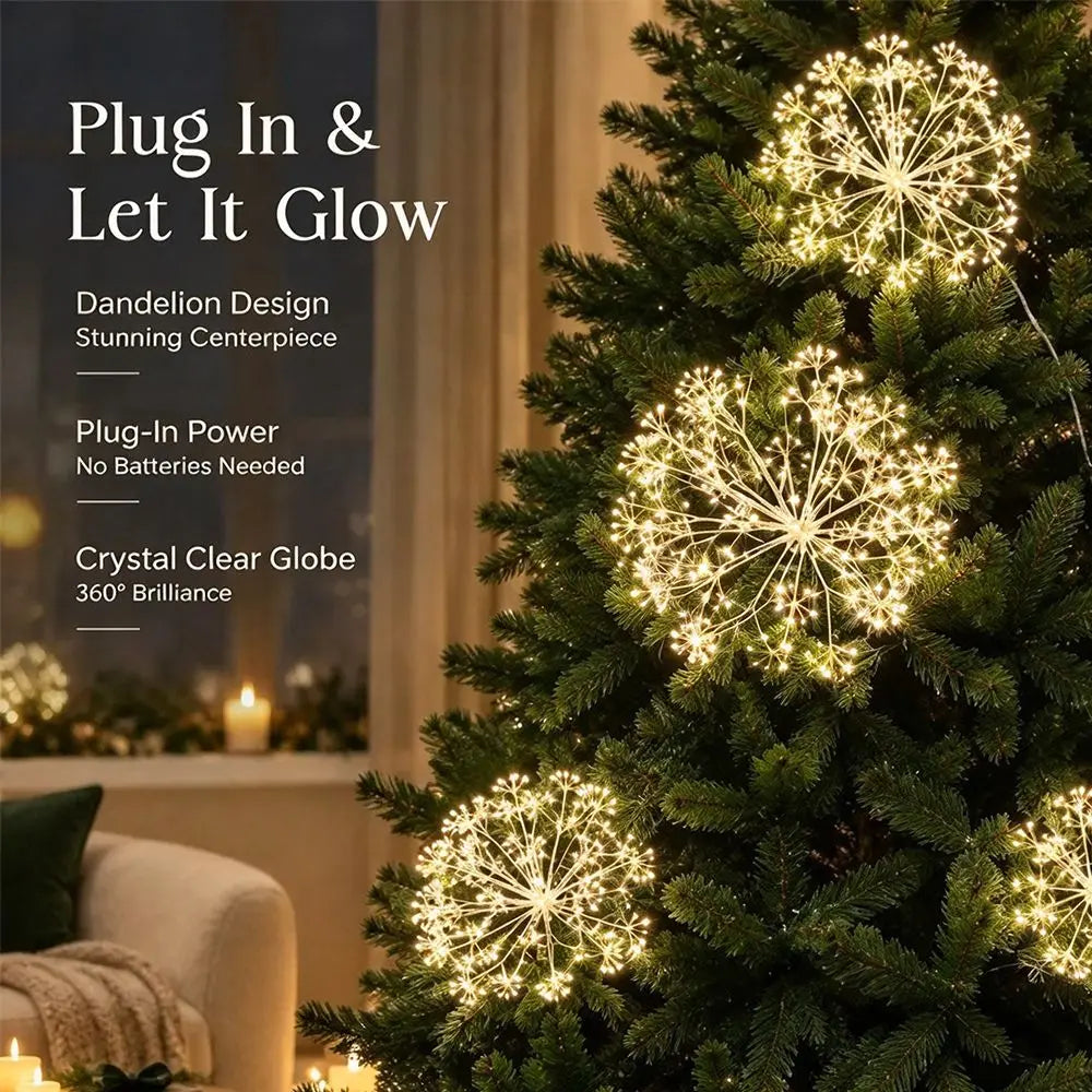 LED Lighted Lighted Christmas Ball Ornament Snowflakes Starry Sky Led Christmas Pendant Exquisite 30cm/50cm LED Starburst Lights