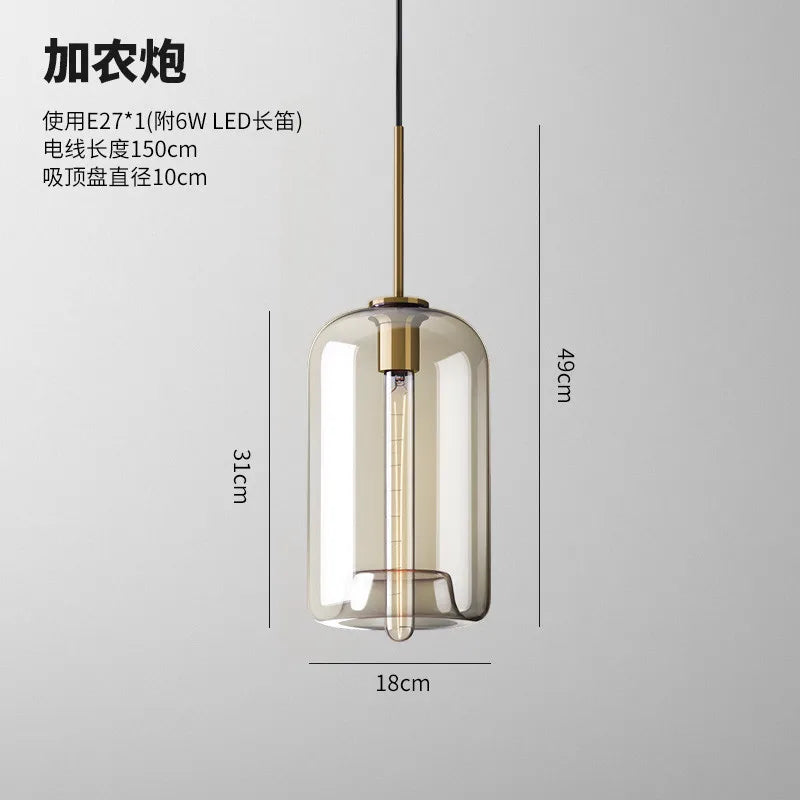 Nordic Glass Pendant Light Modern living room Kitchen Hanging Lamps Lighting Fixtures LED Lamp Home Decor Suspension Luminaire
