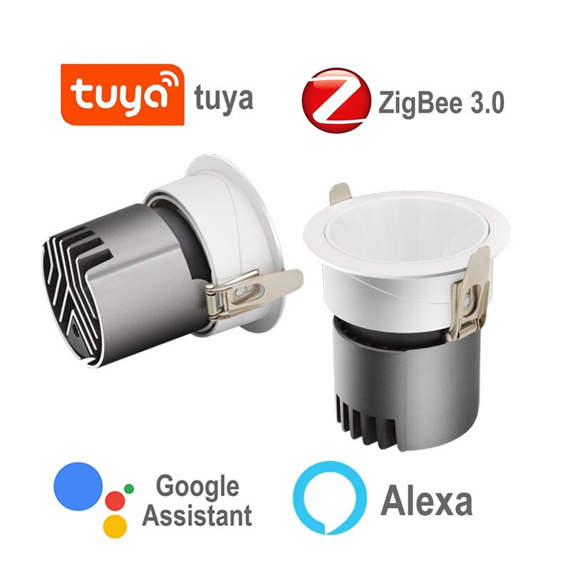 Spot LED Downlights Dimmable 12W 15W Recessed Spotlight 110V 220V Smart Lamps Control With Alexa Google Home Voice