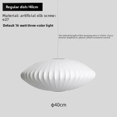 Japanese Wabi-Sabi Handmade Silk Pendant Lamp LED for Living Room Hotel Restaurant Home Decor