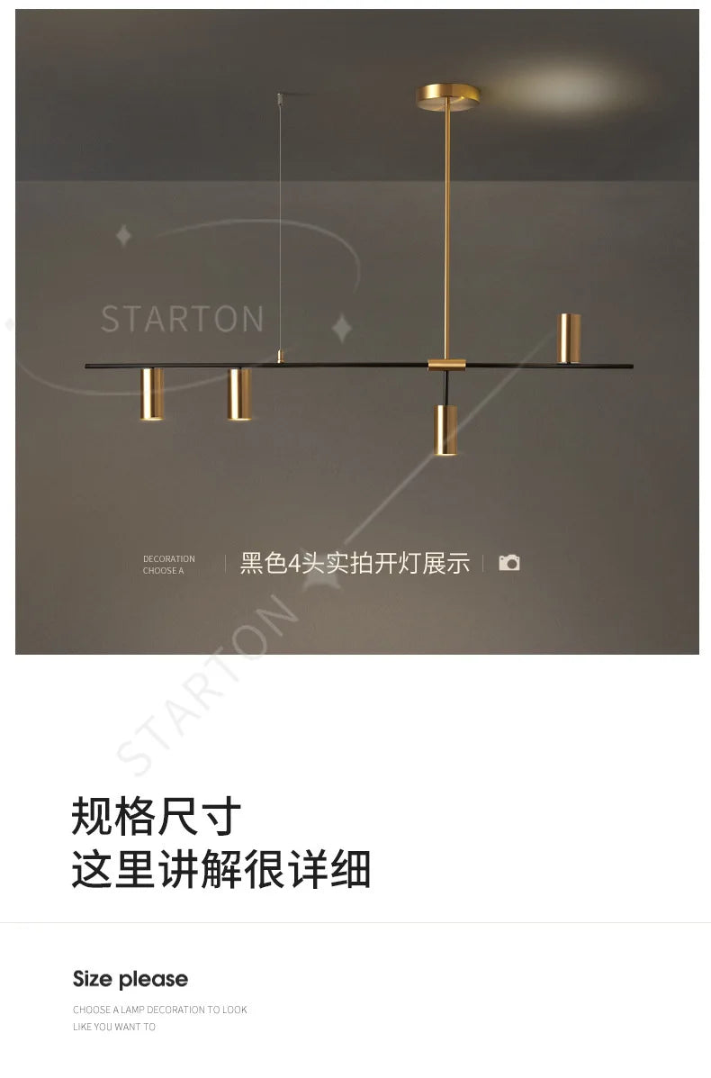 luxury bar Nordic home spot pendant lamp Aisilan led chandelier modern all copper dining room light