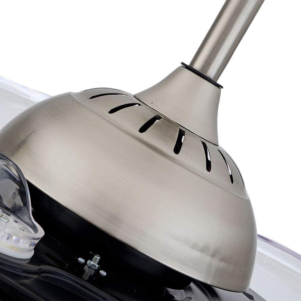 Modern Dimmable Fandelier Crystal Ceiling Fan with Lights and Remote Invisible Retractable Chandelier Fan Light LED Lighting