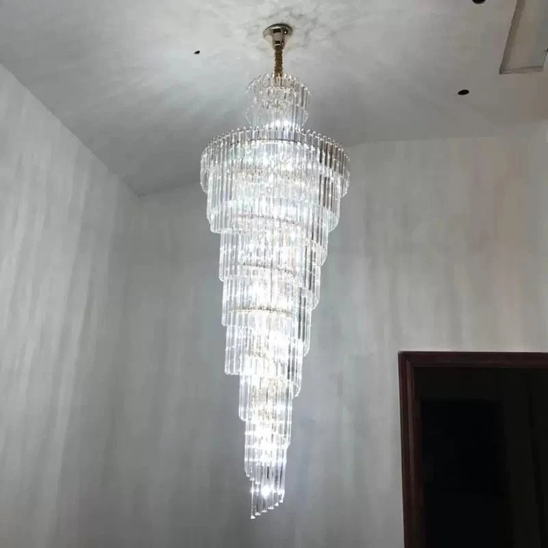 Luxury Crystal Chandelier Light - Grand Pendant Lamp Fixture for Villa Foyer, Hotel Lobby, Living Room & Staircase