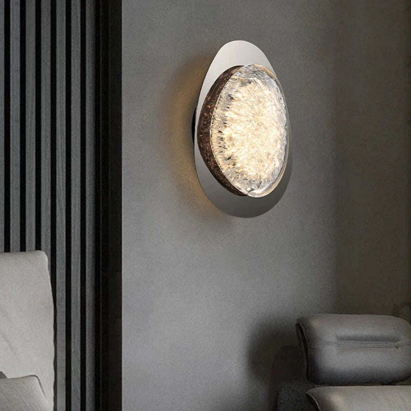 Modern Art Wall Lamp Stainless Steel Acrylic LED Wall Light for Bedside Living Room Corridor Lighting Fixture