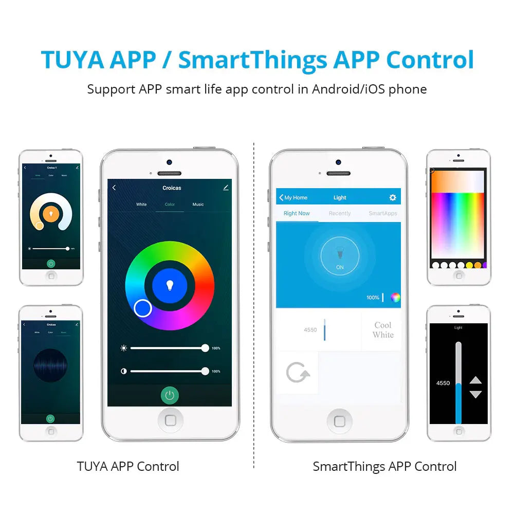 GU10 Smart LED Bulb 5W RGBW Compatible with Tuya SmartThings App Alexa Echo Plus Google Home Voice Control