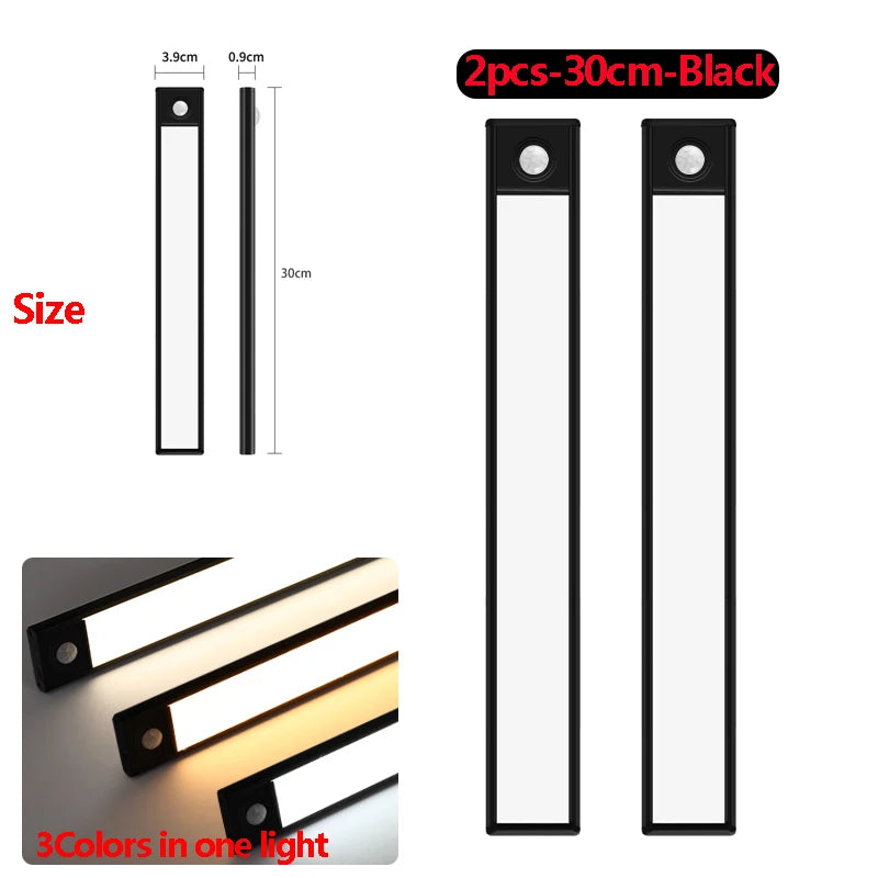 LED Under Cabinet Lights Motion Sensor Led Lamp Wireless Rechargeable Night Light for Bedroom Kitchen Cabinet Indoor Lighting