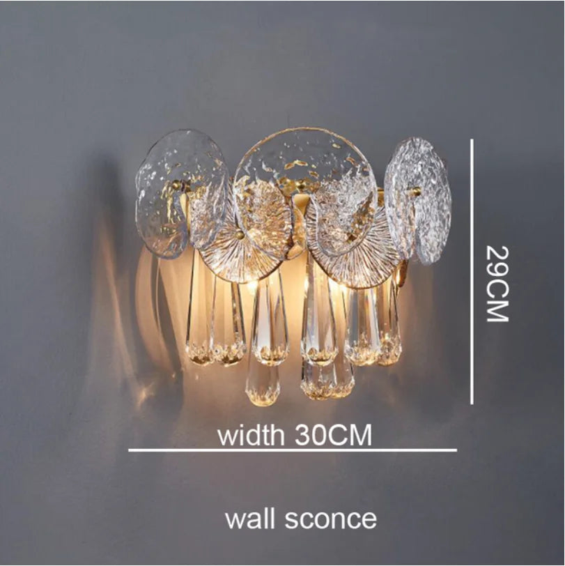 2025 Modern Light Luxury Led Lotus Flower Crystal Ceiling Chandelier For Living Room Bedroom Restaurant Hall Pendant Lamp Lustre