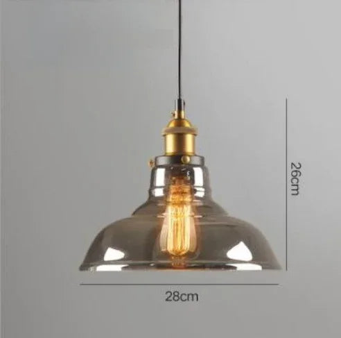 Clear Gray Amber Colour Vintage Pendant Lights Dining Glass Hanging Lamp Russia Loft Luminaire Modern Bedroom Light Fixture