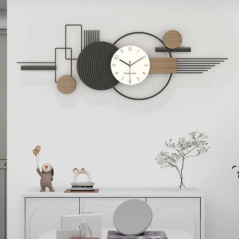 Art Mural Wall Clocks Luxury Living Room Interior Aesthetic Big Size Wall Watch Minimalist Creative Relog De Pared Home Decors