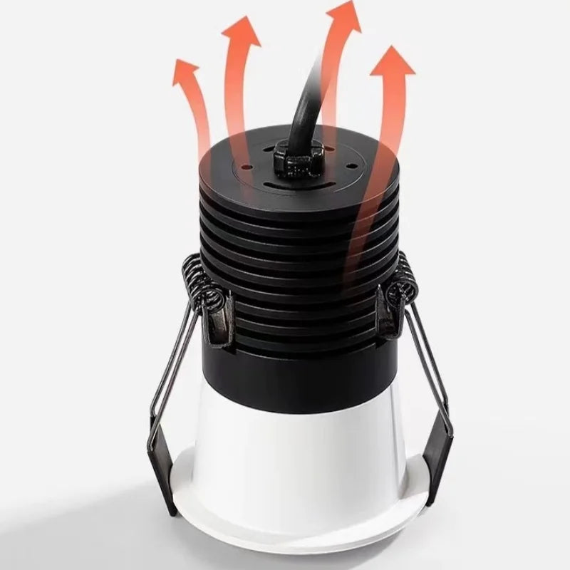 Mini Anti-Glare LED Spotlight - 35mm & 55mm Dimmable COB Ceiling Light