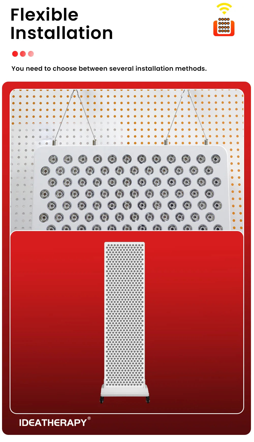 Red Light Therapy RLPro1000 630,650,660, 670, 810, 830, 850,1060nm light Touch Screen Red Light Therapy panel Large Near infrared light with stand