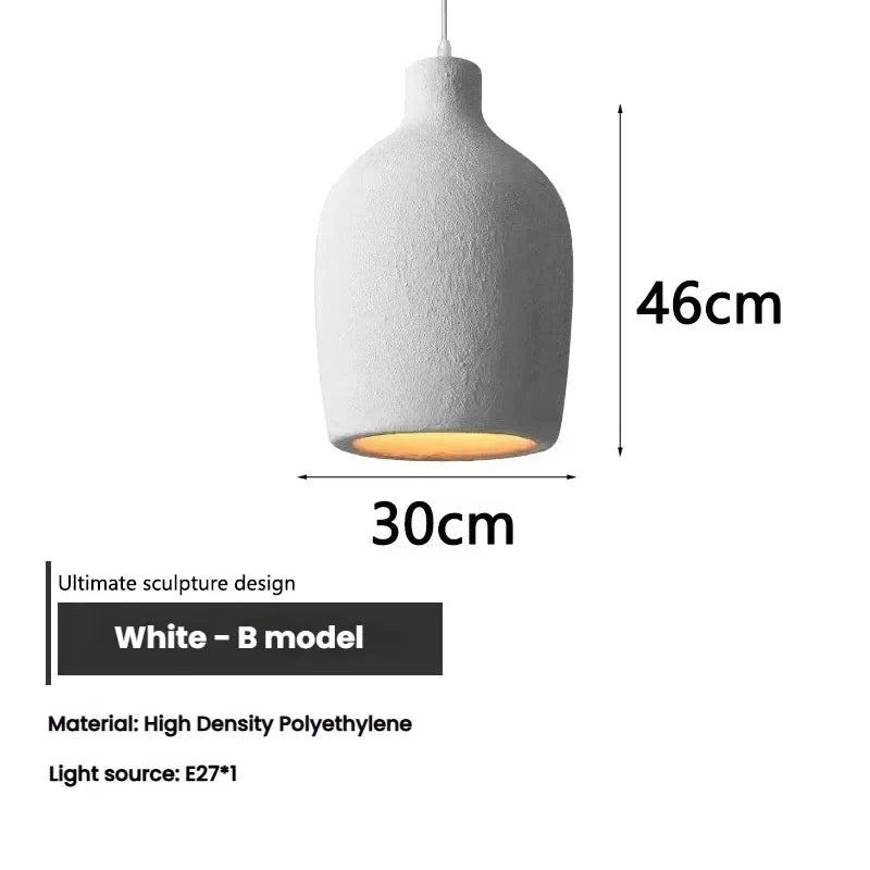 Japanese style Wabi Sabi style pendant light, living room dining room light, modern minimalist bar designer pendant light