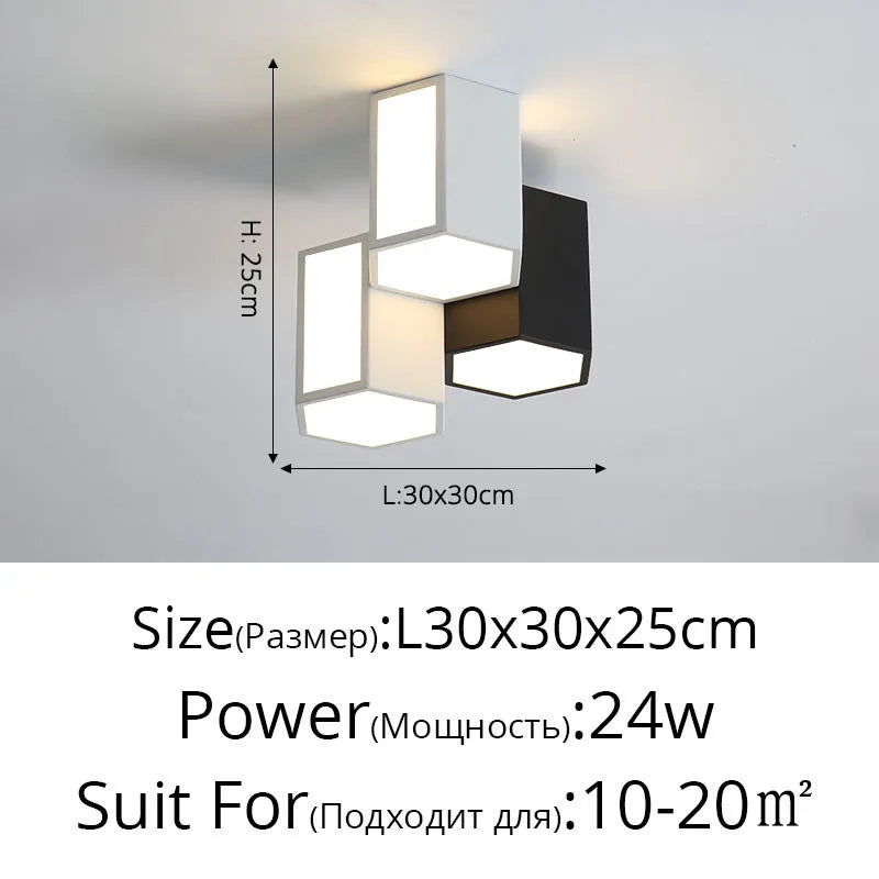 Minimalist living room lamp ceiling lights honeycomb design combination creative art indoor lamps intelligent hall Dinning lamp