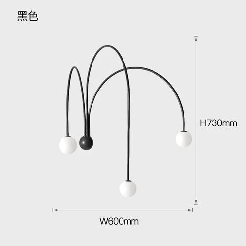 Comet LED Chandelier Nordic minimalist glass globe lamps living room creative personality study cafe art dining room lighting