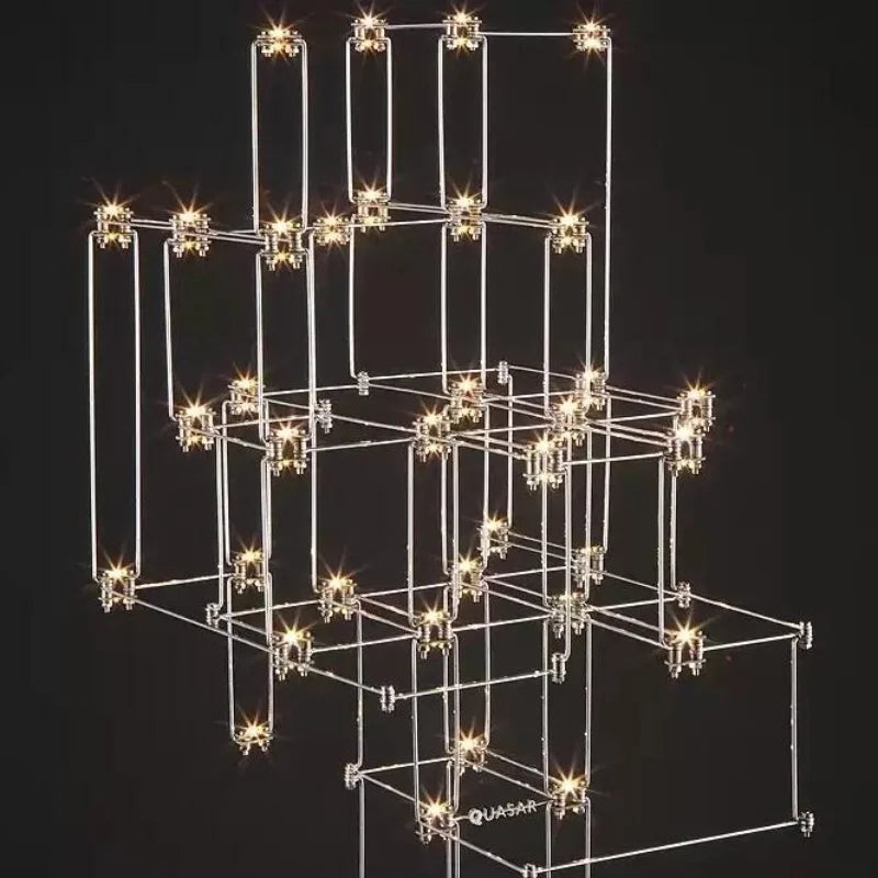 Nordic Restaurant Pendant Light Modern Simple LED Starry Sky Atmospheric Luxurious Creative Straight Strip Light