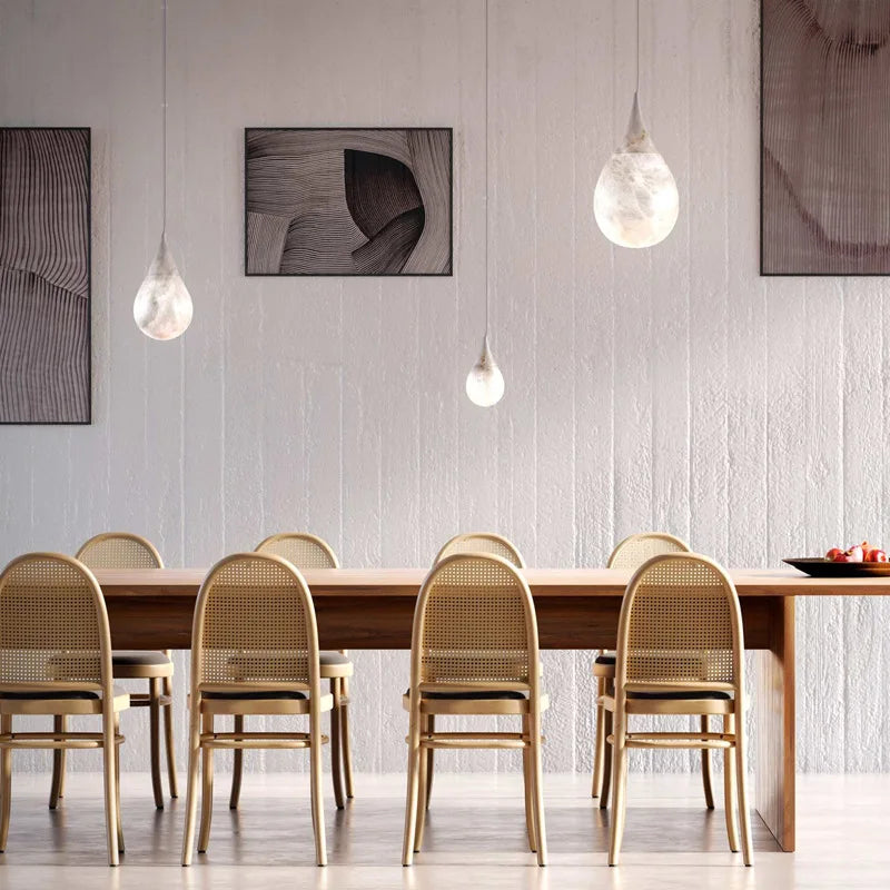 Nordic Chandelier Minimalist Stone Pendant Light for Restaurant Living Room Dining Room Bedroom Bedhead Home Decor Hanging Lamp