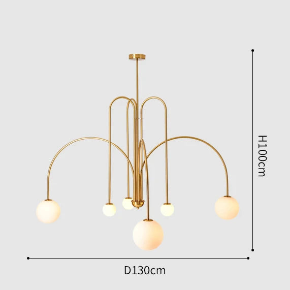 Comet LED Chandelier Nordic minimalist glass globe lamps living room creative personality study cafe art dining room lighting