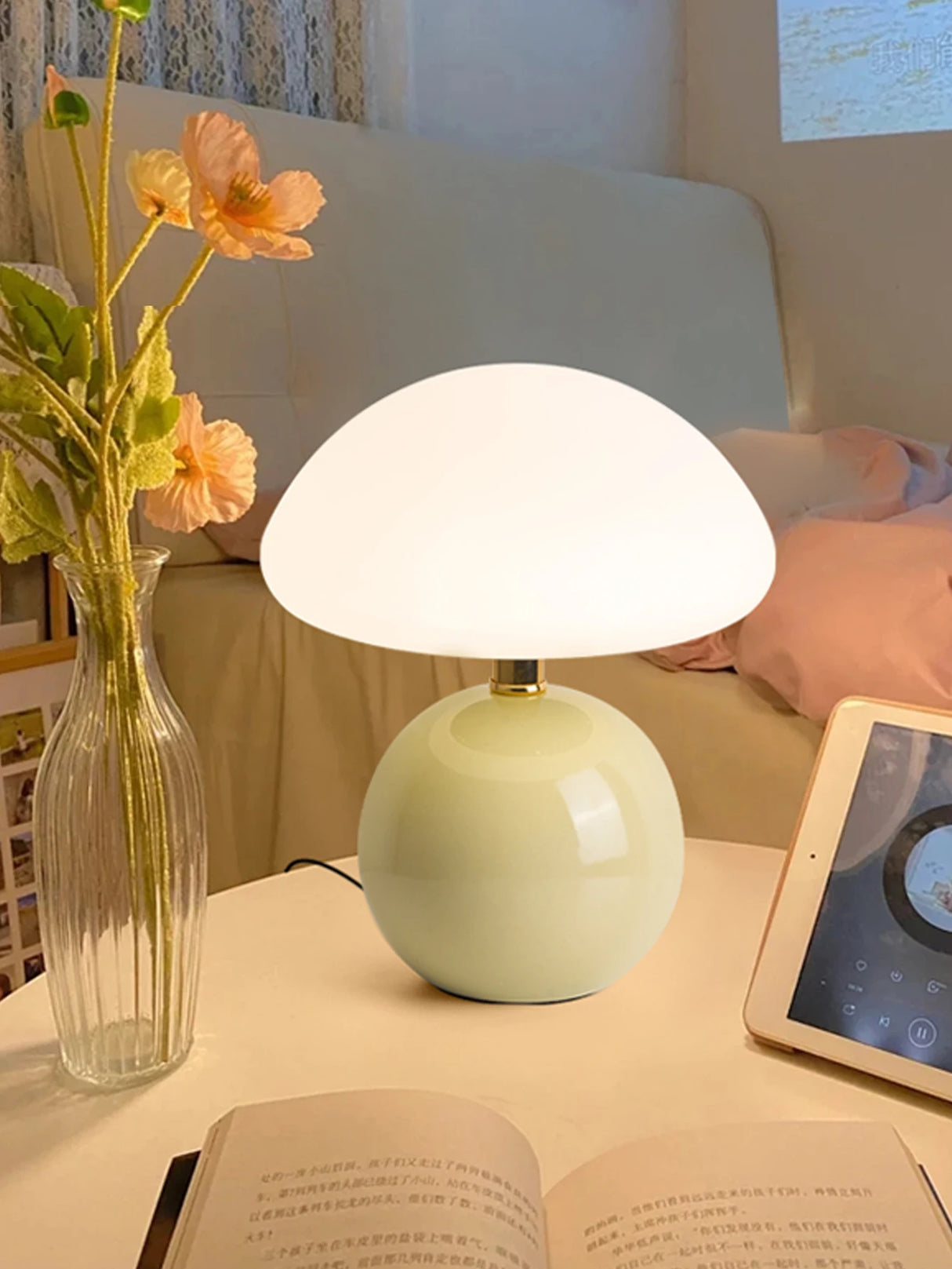 USB Socket Decorative LED Table Lamp - Minimalist Night Light & Desk Light for Bedroom