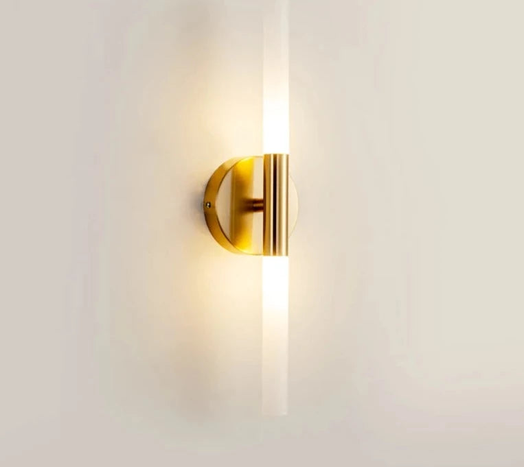 Metal Tube Pipe Up Down Light Wall Sconce For Bedroom Foyer Washroom Living Room Toilet Bathroom Decorative Lights