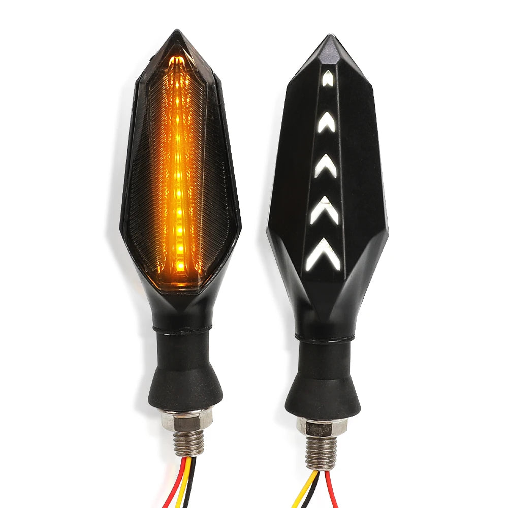 Front & Rear Motorcycle Turn Signal Indicators - Fits Yamaha YZF R1 R6 FZ1 FZ6 MT07 MT09 & Kawasaki Ninja ZX6R ZX10R