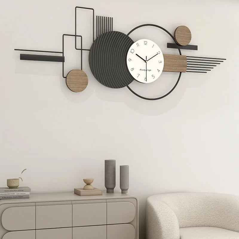 Art Mural Wall Clocks Luxury Living Room Interior Aesthetic Big Size Wall Watch Minimalist Creative Relog De Pared Home Decors