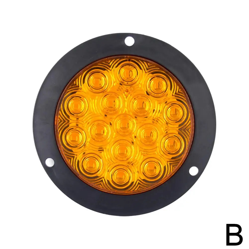 Universal Round LED Rear Tail Lights - 12V 24V Turn Signal Brake Stop Reverse Lamp