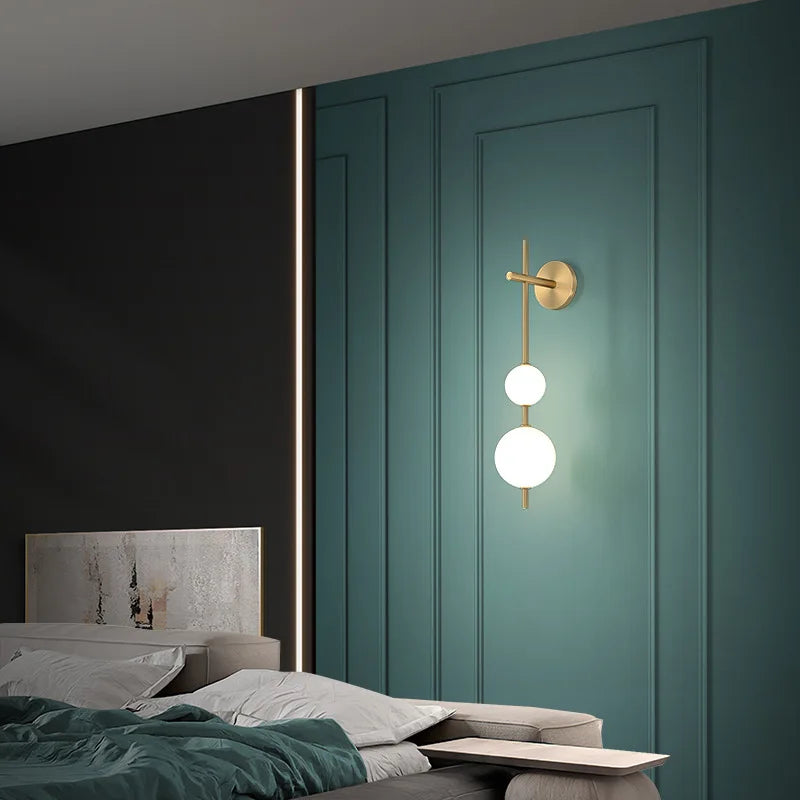 Vertical Globle Wall Lamp Sconce Light for Living Room Bedroom