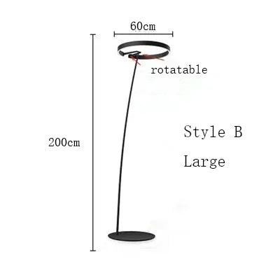 Ring Fishing Floor Lamp Room Decor Golden Long Pole Modern Simple LED Minimalist Light Luxury Designer Vertical Table Lamps