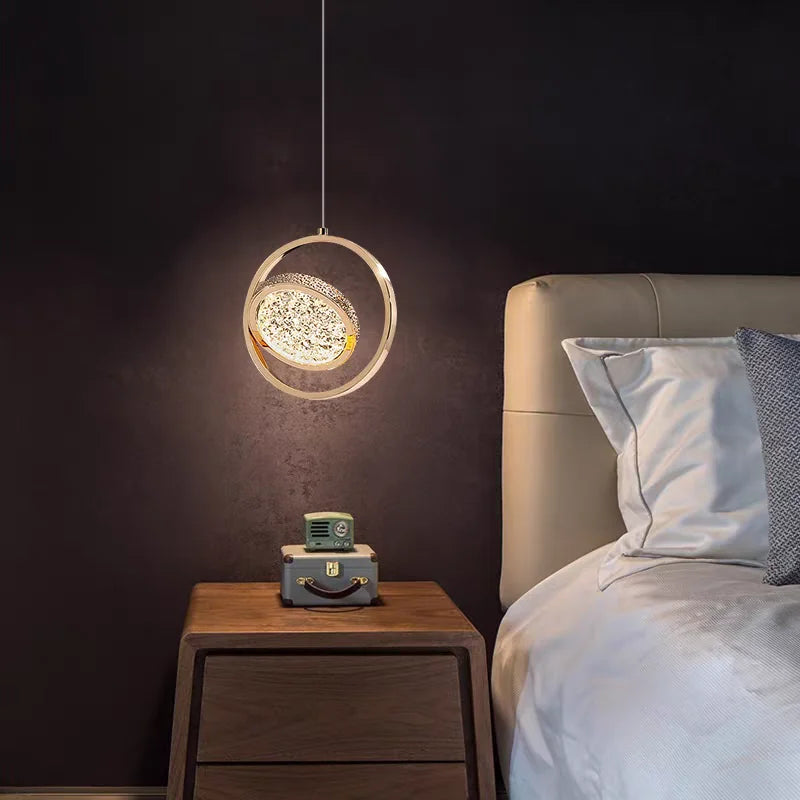 Light Luxury Art Pendant Lamp High-end Atmosphere LED Lights for Bedroom Bedside Lamps Creative Entrance Living Room Decoration