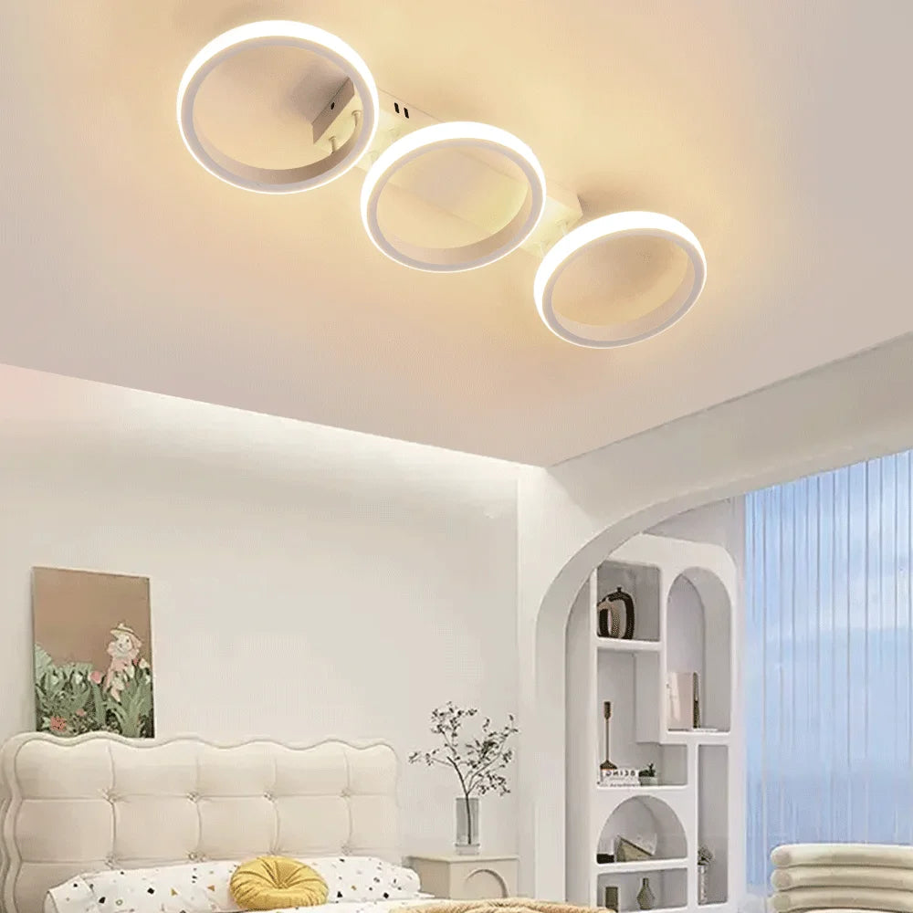 Ceiling Lights LED Ceiling Lamp 2 Rings Indoor Lighting Fixtures Hallway Balcony Modern Minimalist Living Room Home Decor