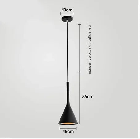 Modern Led Pendant Lights Black White for Kitchen Fixtures Bedroom Table Dining Room Hanging Lamp Lampshade Home Chandelier