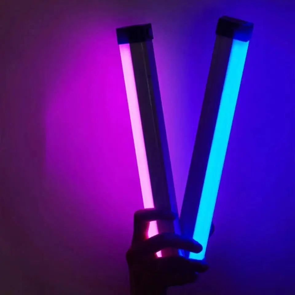 Portable Super Bright LED Tube USB Rechargeable Outdoor Camping Night Light Photography Fill Light with 3 Color Adjustable