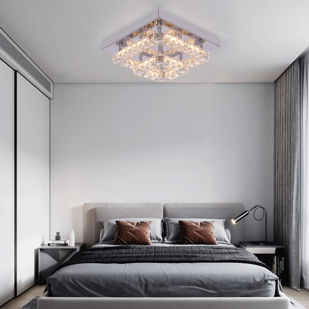 Crystal Chandelier Luxury Living Room Bedroom Ceiling Lights Led Kitchen Light Hanging Lamps Lustre Dining Decorative