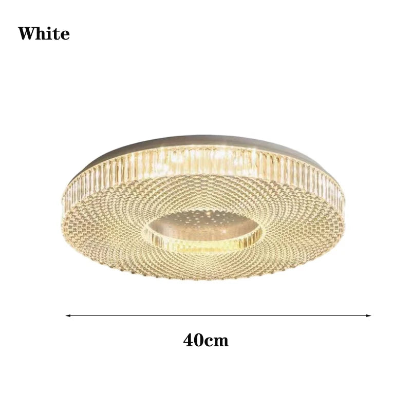 Remote Control LED Ceiling Lamp - Dimmable Nordic Chandelier for Living Room