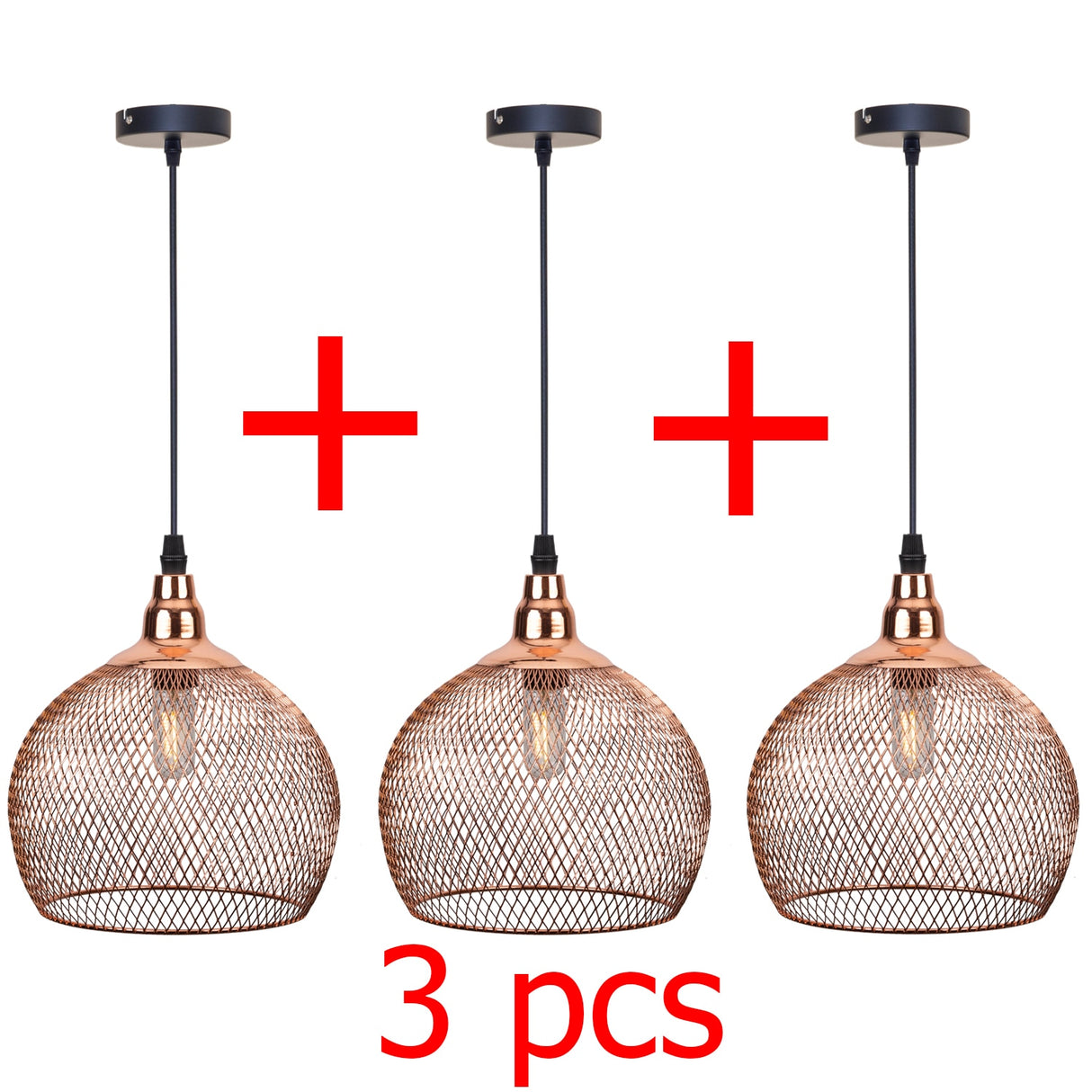 Electroplating modern metal cage pendant lamp,vintage rose gold birdcage creative hanging lamp for restaurant living room