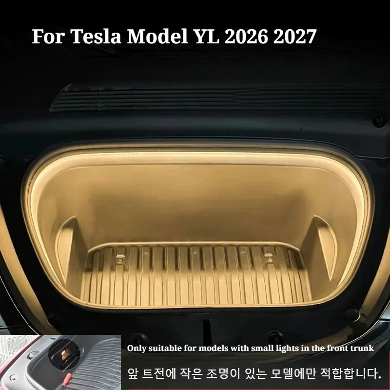 For Tesla Model YL 2026 2027 Car Front Trunk LED Light Bar Strip Interior Brightening Decorative Lamp Strip Automatic Light