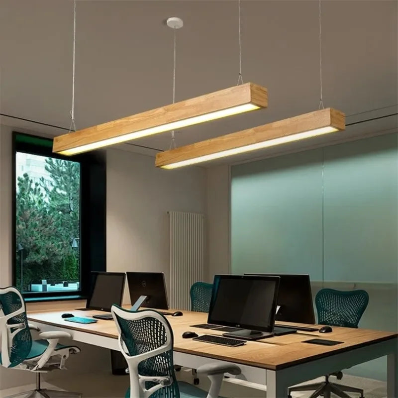 Nordic Modern Led Wooden Pendant Lights Kitchen Office Bedroom Hanging Lights Solid Wood Home Decor Dining Room Pendant Lights