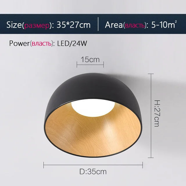 Wood Grain ceiling light Bedroom black white wood ceiling light Spain Designer Light Fixture For Study Room Designer light