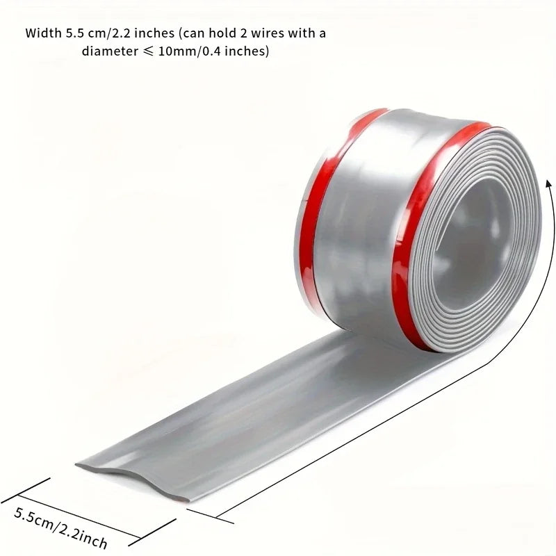 Self-Adhesive PVC Cable Protector Cover - Flexible Wear-Resistant Cord Organizer