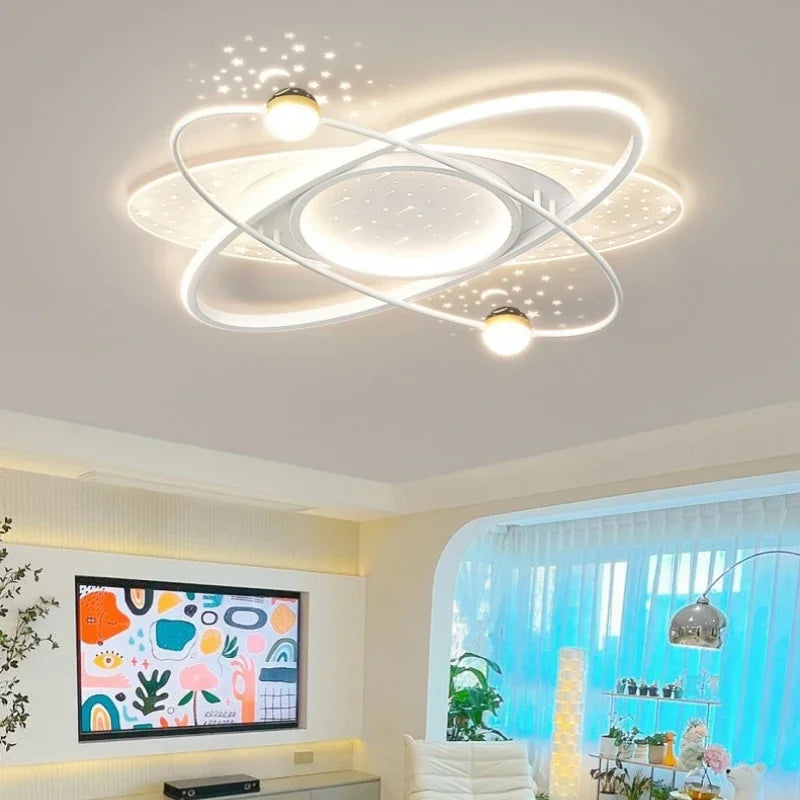 Modern LED Chandelier Light Luxury Starry Sky Home Decor Living Children's Room Bedroom Lamp Indoor Lighting Kids’ Pendant Light