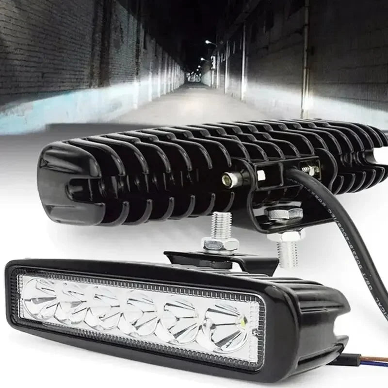 18W 6-LED Car Work Light - Universal 12V High-Bright Offroad Spotlight