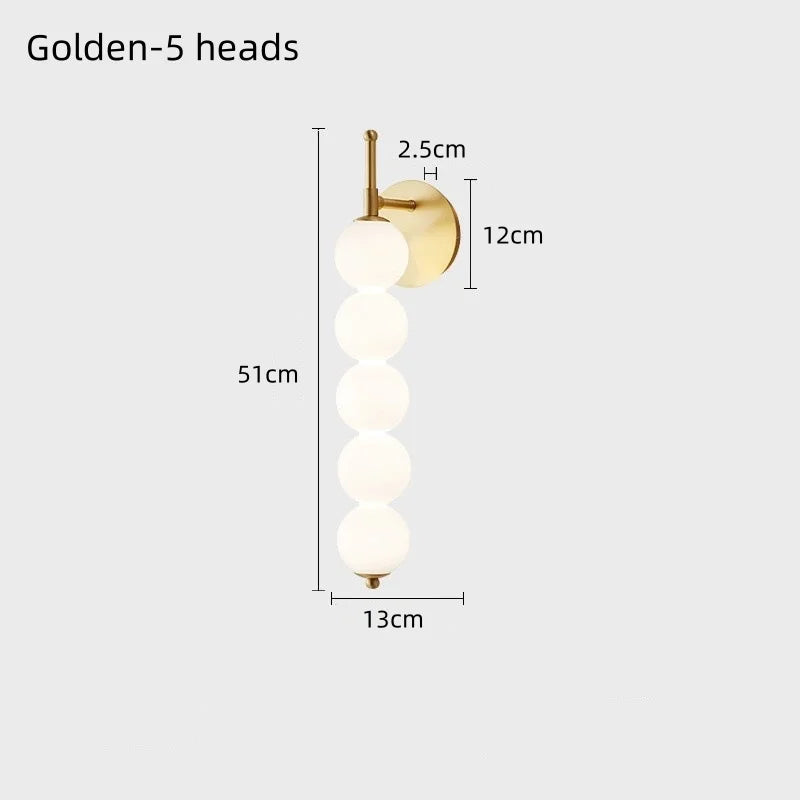 Wall Lamp Bedroom Nordic Minimalist Glass Lamp for Corridor Living Room Background Wall Light