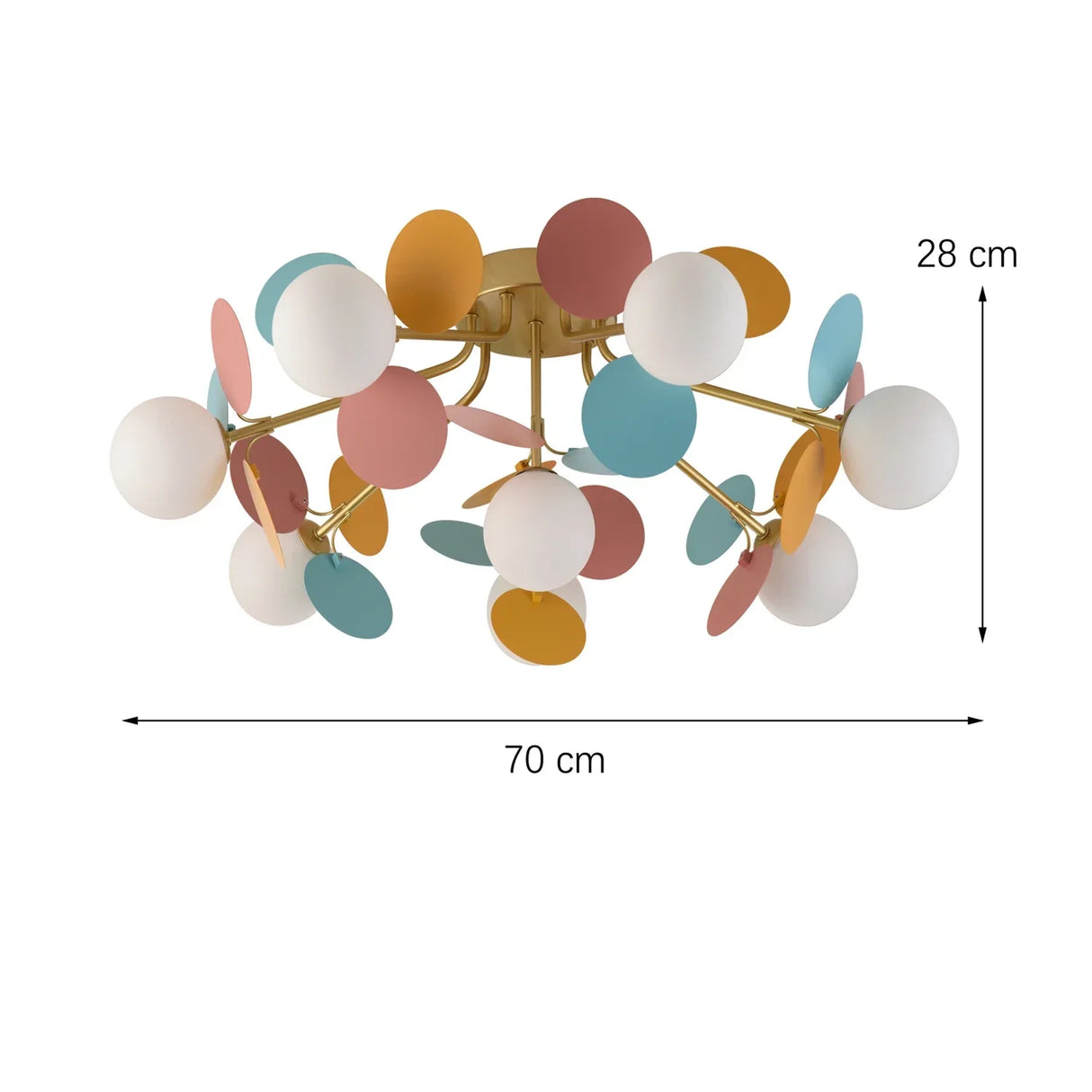 Pendant Lamp Glass Ball Ceiling Hanging Light Suspension for Bedroom Dining Living Room Kitchen