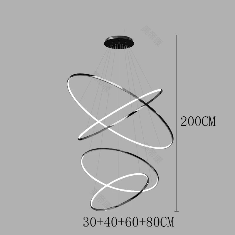 Modern LED Pendant Light for Living Room - Luxury Home Decor Chandelier