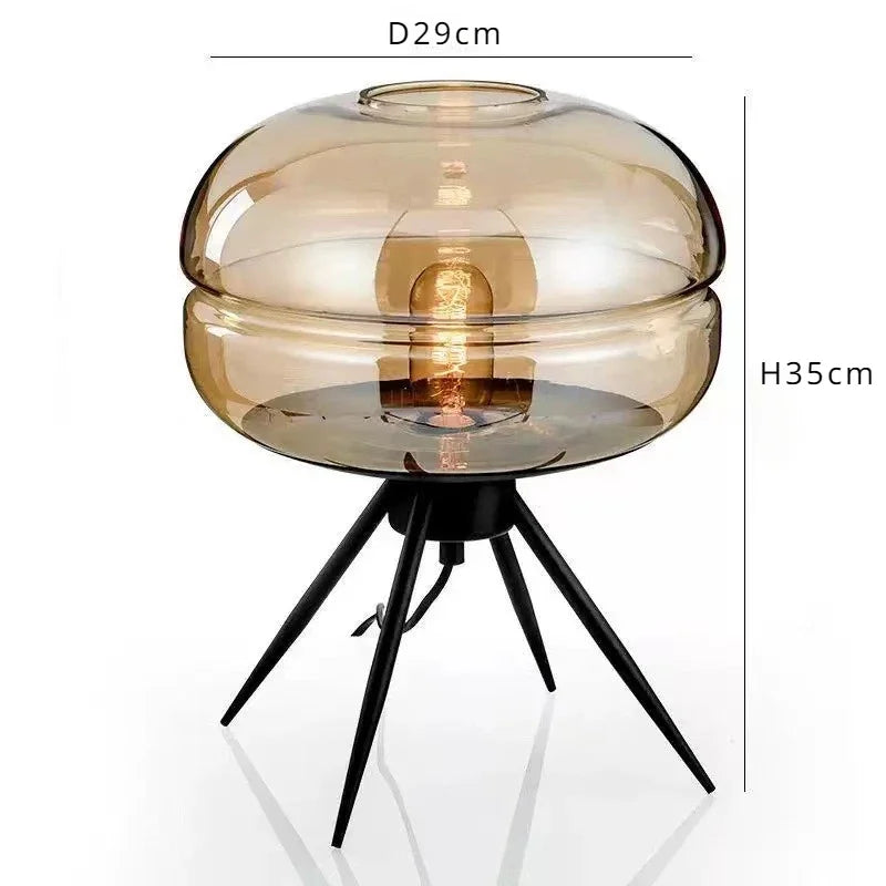 Nordic Minimalist Smoke Gray Glass Led Floor Lamp Designer Bedroom Bedside Table Light High-end Living Room Decoration Lighting