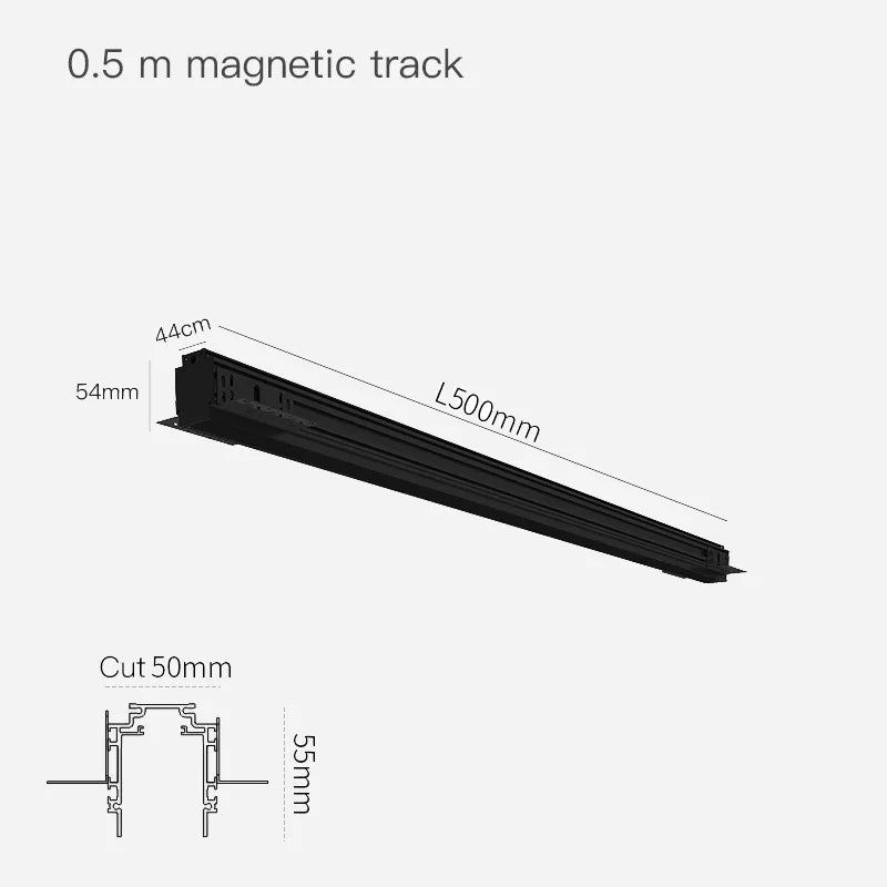 New Design Flood Spot Recessed Magnetic Track Light Led Line Lamp Magnet Rail Ceiling System Indoor Track Lights for Room