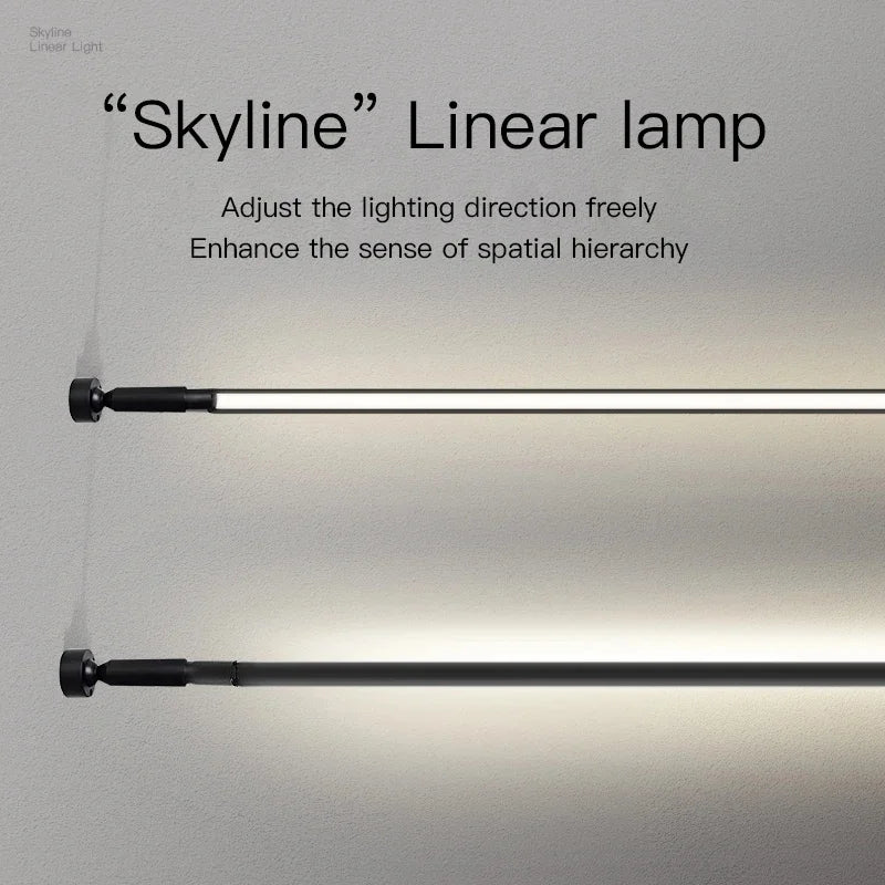 Modern Skyline LED Linear Wall Lamp - Black & White Strip Light Fixture