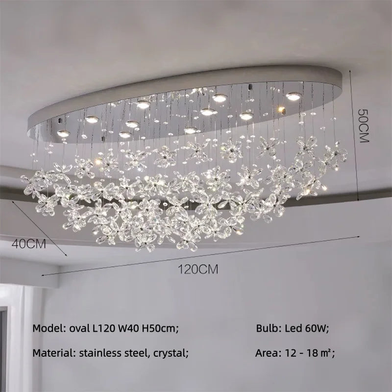 French Dining Room Crystal Led Pendant Lights Modern Luxury Bar Hanging Lamp Home Decor Led Suspend Light Led Luminarias